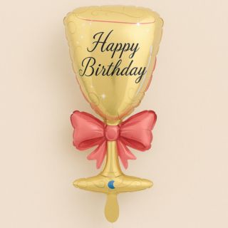XXL ballon champagne glas voor verjaardag