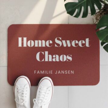 Gepersonaliseerde deurmat met drie regels