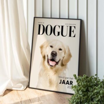 Gepersonaliseerde poster huisdier tijdschrift