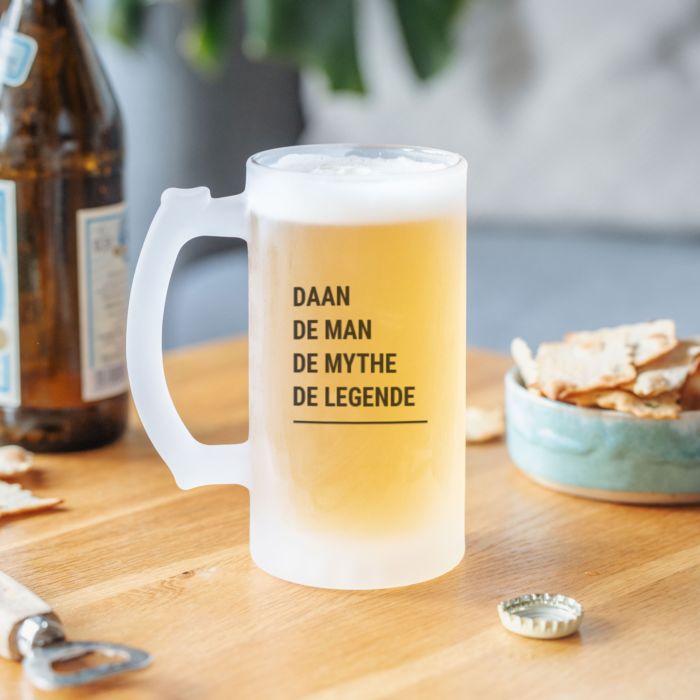 Cadeau voor hem Gepsonaliseerde Bierpul met Tekst