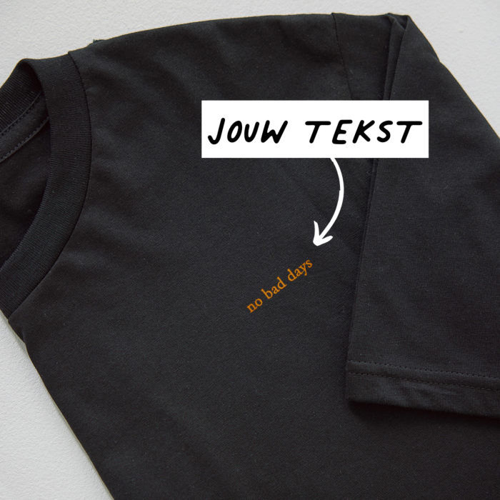 T-shirt Borduren met Tekst