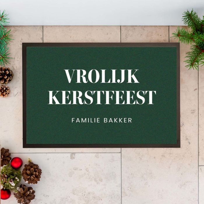 Gepersonaliseerde deurmat met drie regels