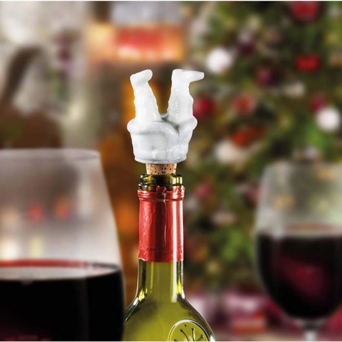 Dronken kerstman flessluiting