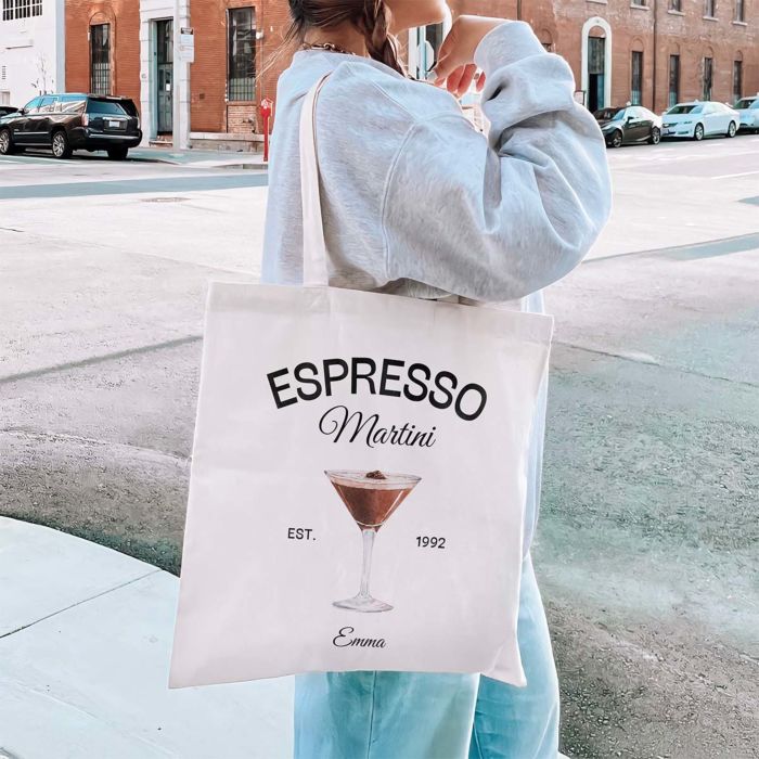Gepersonaliseerde Espresso Martini tote bag