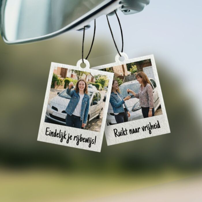 Polaroid-look Gepersonaliseerde Geurhanger set van 2 - Design