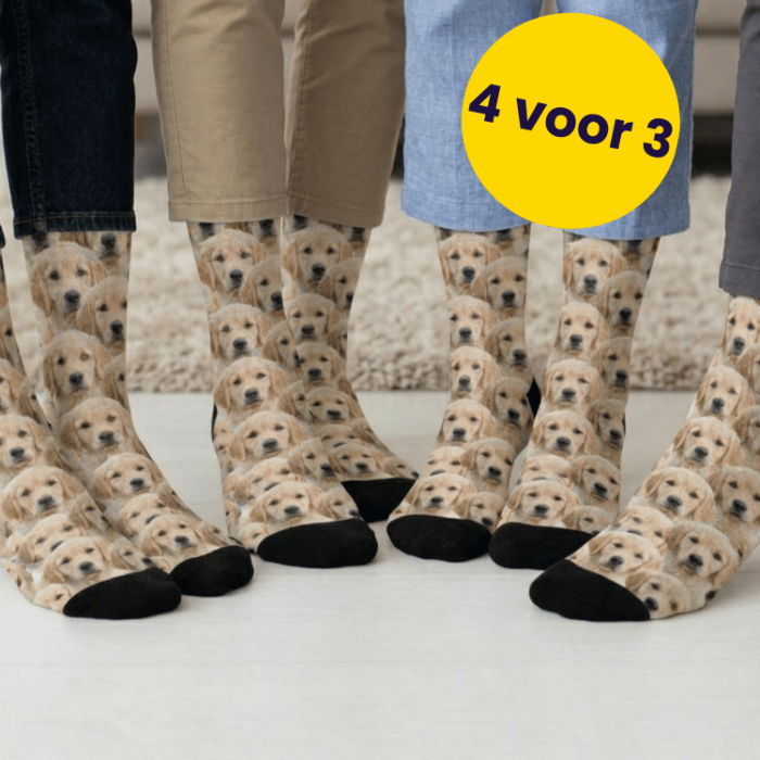 Cadeauset sokken set van 4 met gezicht