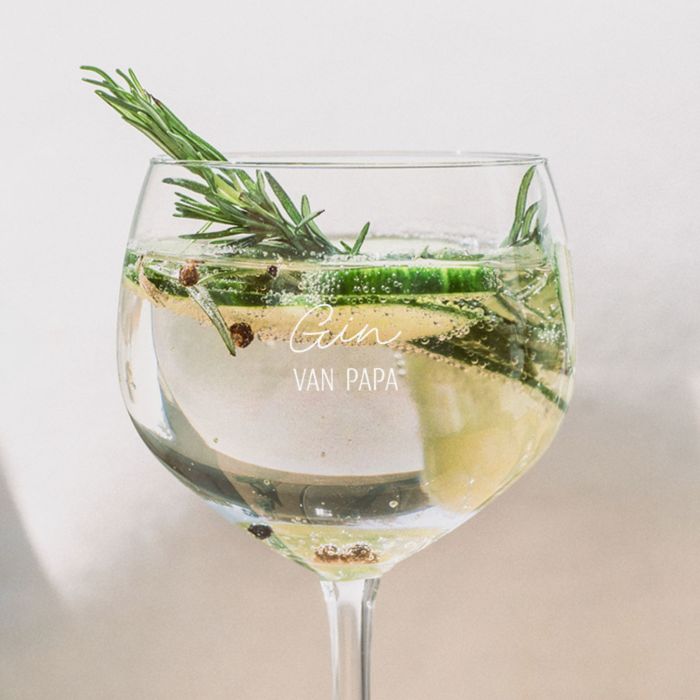 Gin Tonic Glas met Tekst Gegraveerd