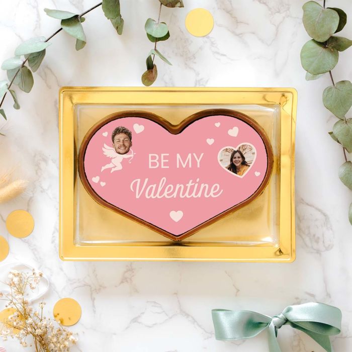 Gepersonaliseerd chocolade hartje voor Valentijnsdag