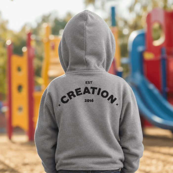 Gepersonaliseerde kinderhoodie met jaartal naar keuze – Creation