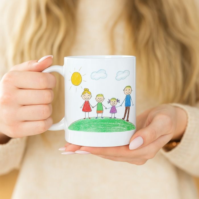 Gepersonaliseerde mok met jouw tekening