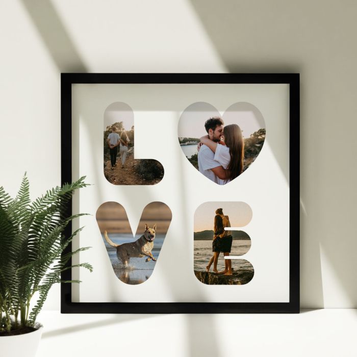 Gepersonaliseerde poster Love met foto’s