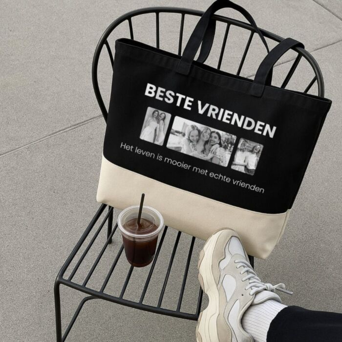 Gepersonaliseerde tas met foto en tekst