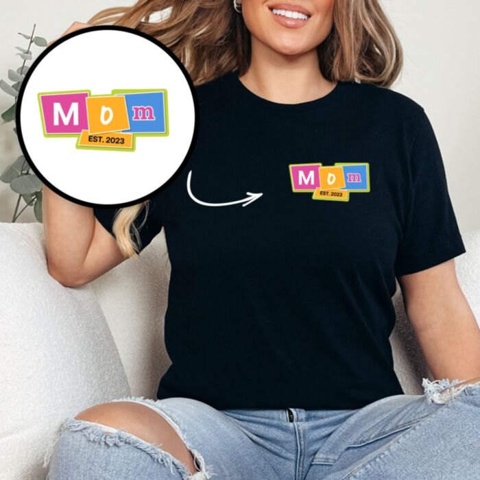 Gepersonaliseerd Mama T-Shirt met Memphis Design