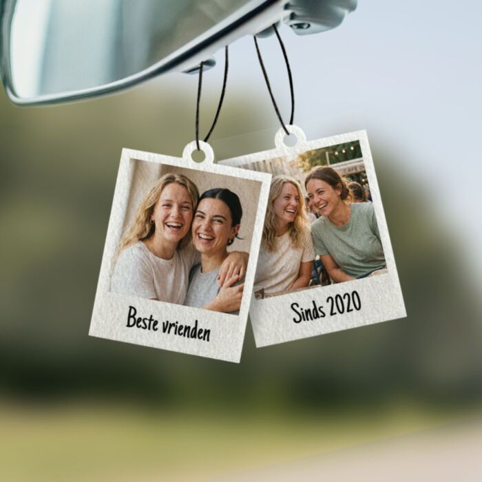 Polaroid-look Gepersonaliseerde Geurhanger set van 2 - Design