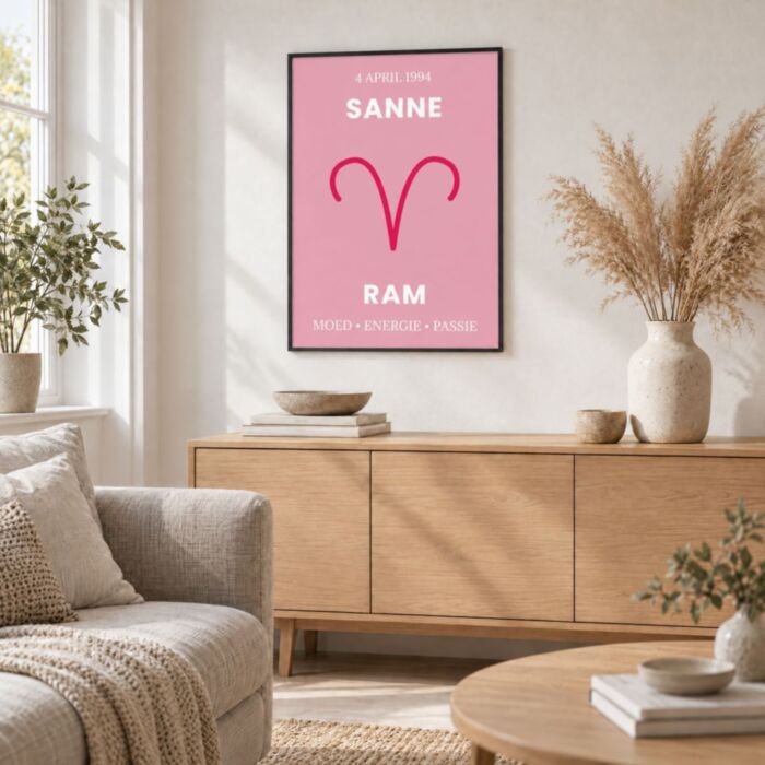 Gepersonaliseerde sterrenbeeldposter met naam