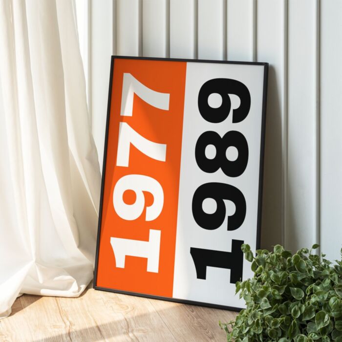Gepersonaliseerde Poster met Twee Jahreszahlen