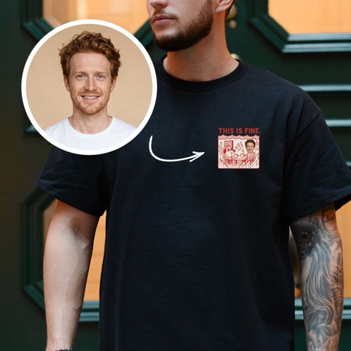 T-shirt bedrukken met foto This Is Fine Meme