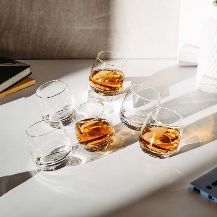 Cadeau voor hem Rocking Whisky glazen set van 6