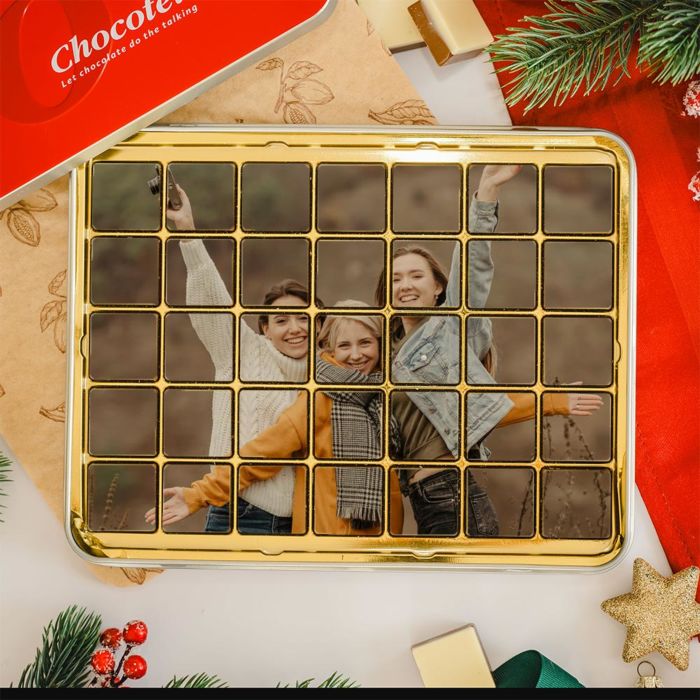Gepersonaliseerde chocolade met foto - 35 stukjes