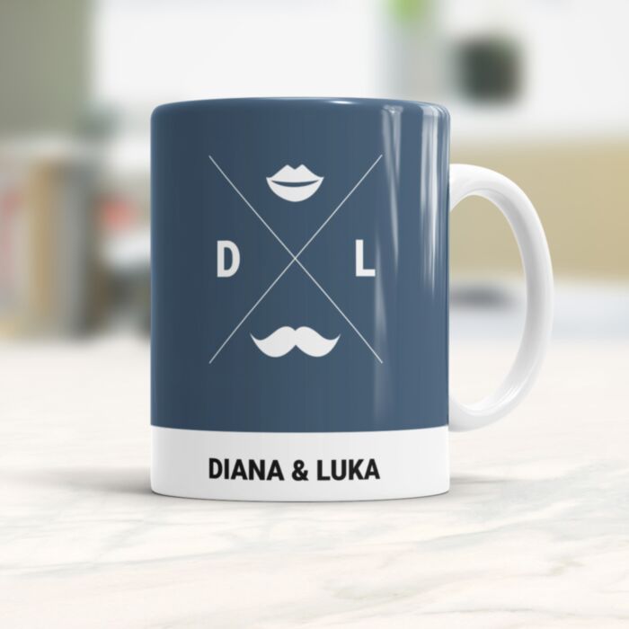 Personaliseerbare hipster tas voor twee
