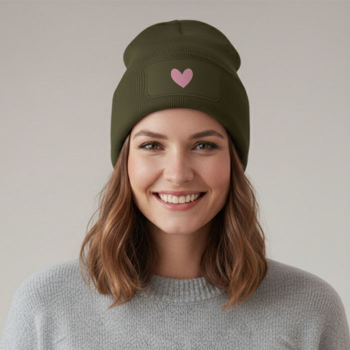 Gepersonaliseerde muts met symbool en tekst Gepersonaliseerde muts met symbool en tekst