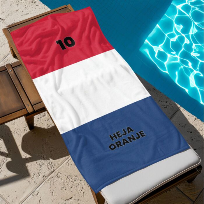 Gepersonaliseerde handdoek voor het WK met tekst