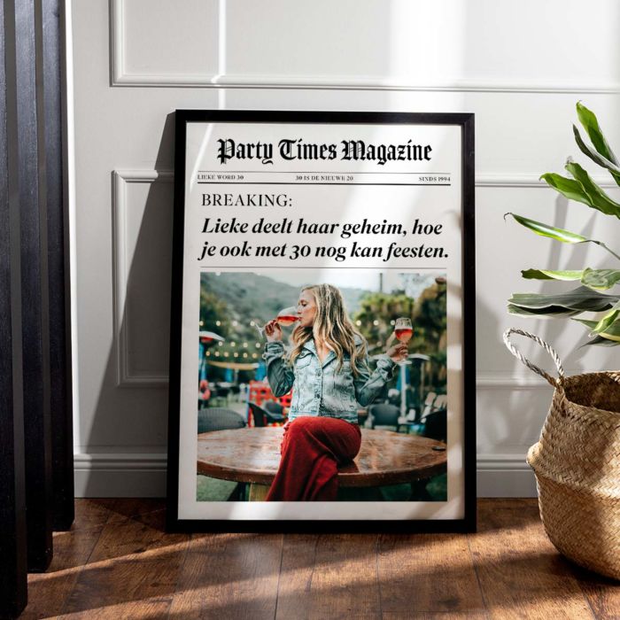 Gepersonaliseerde poster als krant