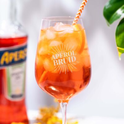 Aperol Spritz Glas met Naam Gegraveerd - Design