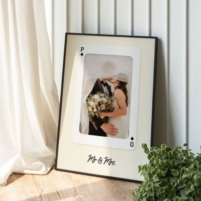 Gepersonaliseerde poster speelkaart met foto en tekst