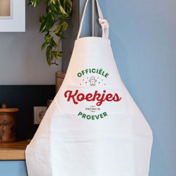 Gepersonaliseerd keukenschort met Kerstmis tekst