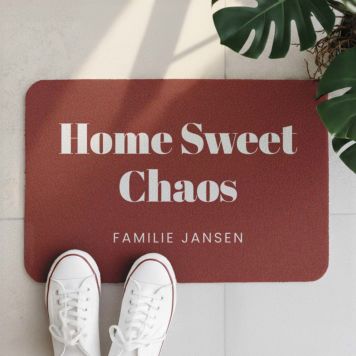Gepersonaliseerde deurmat met drie regels