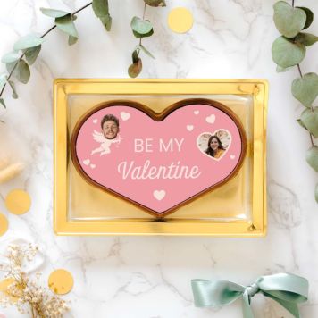 Gepersonaliseerd chocolade hartje voor Valentijnsdag