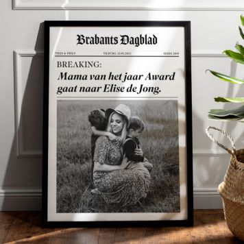 Gepersonaliseerde poster als krant
