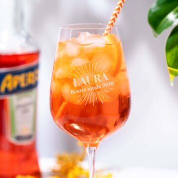 Aperol Spritz Glas met Naam Gegraveerd - Design