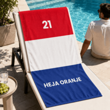 Gepersonaliseerde handdoek voor het WK met tekst