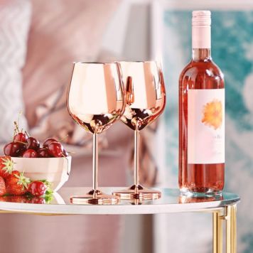 Wijnglazen Roségoud Set van 2