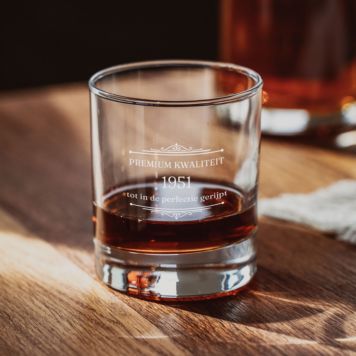 Whiskyglas met Jaartal Gravure
