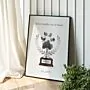 Gepersonaliseerde poster met handafdruk en beker