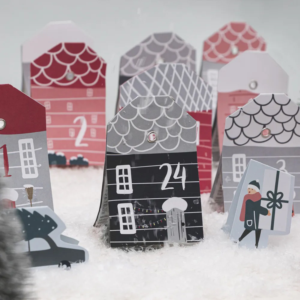 Adventskalender Kerstdorp DIY