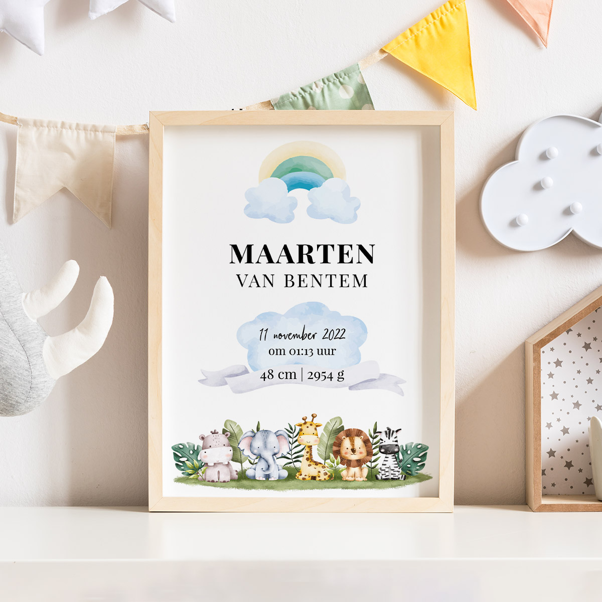 Gepersonaliseerde Geboorteposter met Naam
