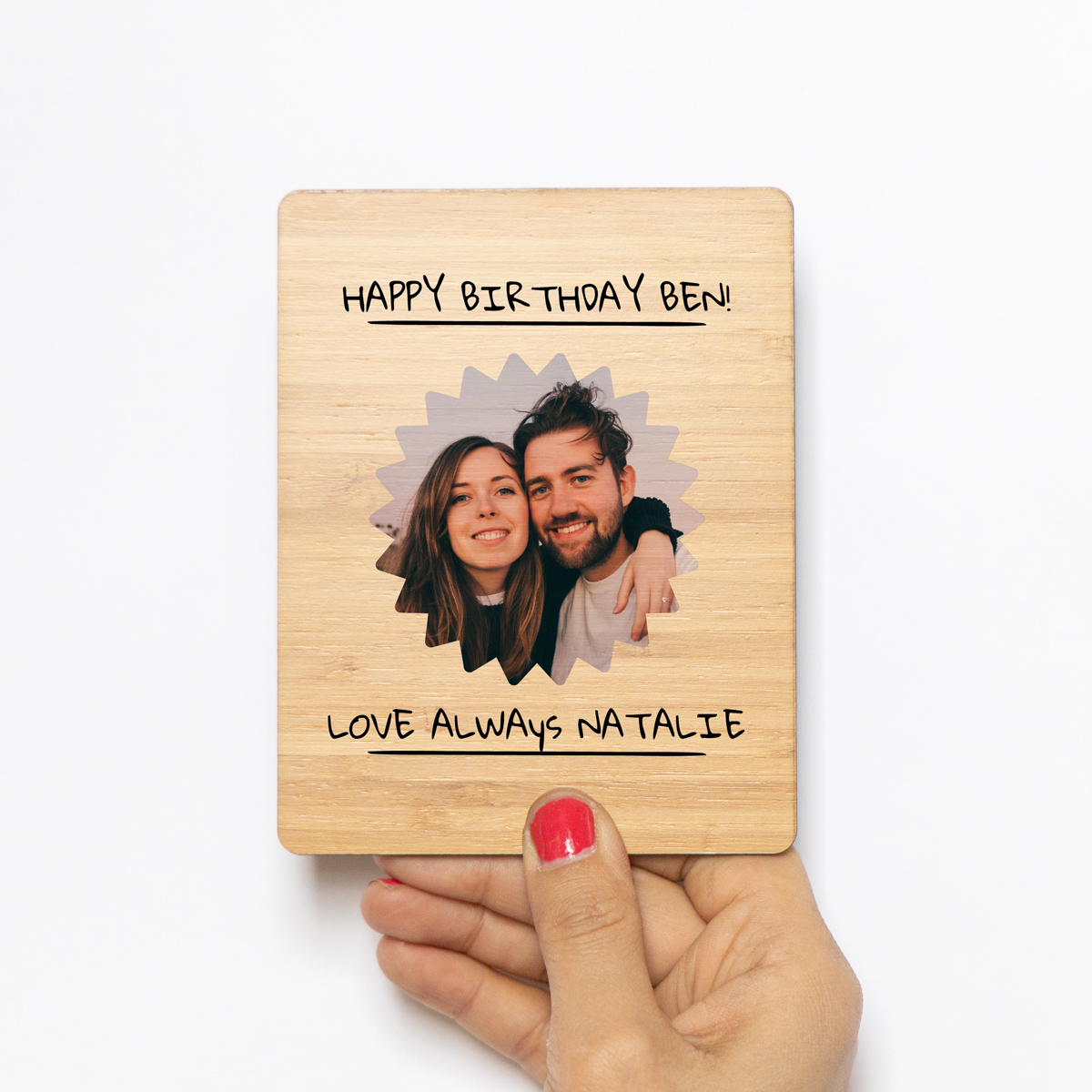 Gepersonaliseerde Houten Fotokaart