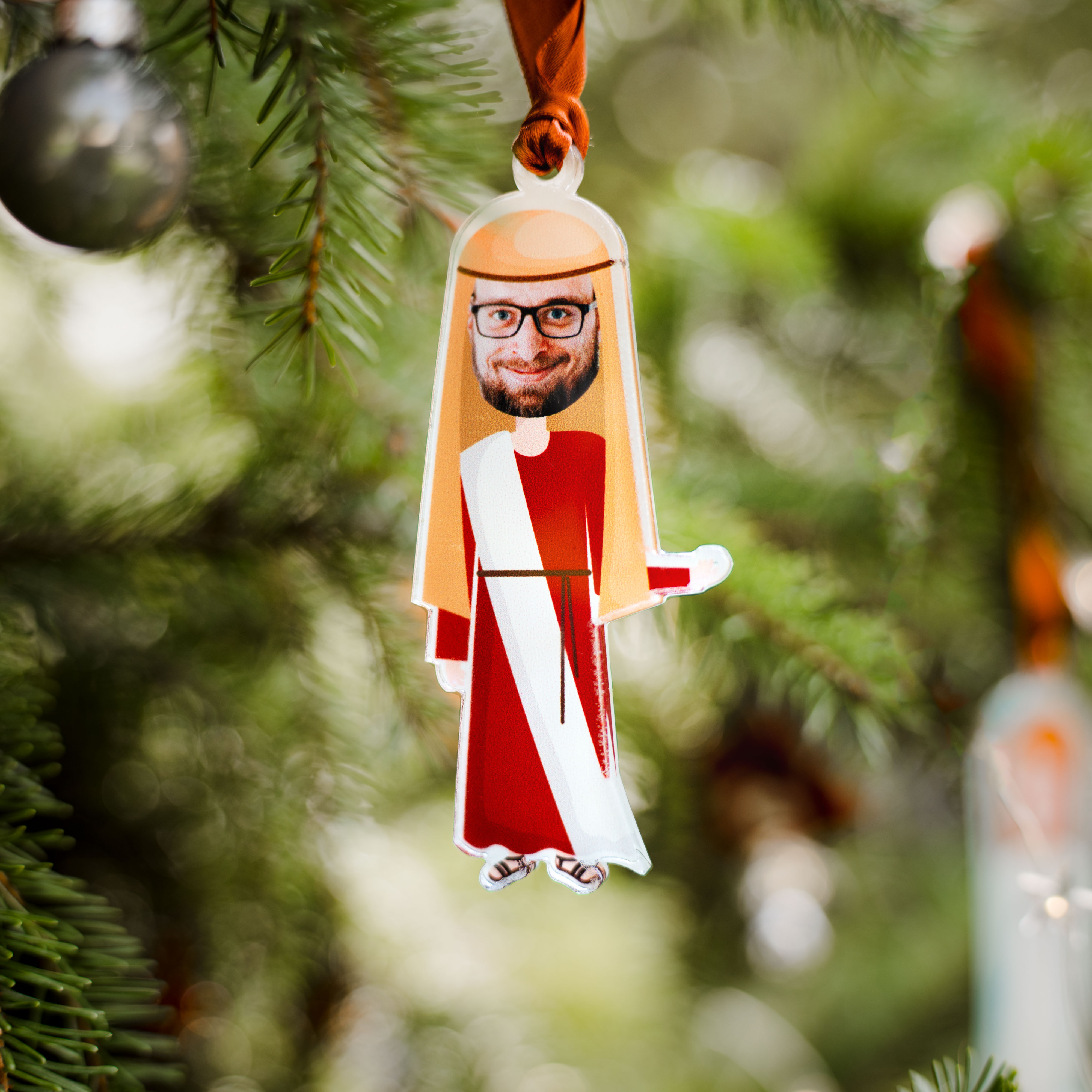 Gepersonaliseerde Acryl Kersthanger Kerststal Figuren Set van 3