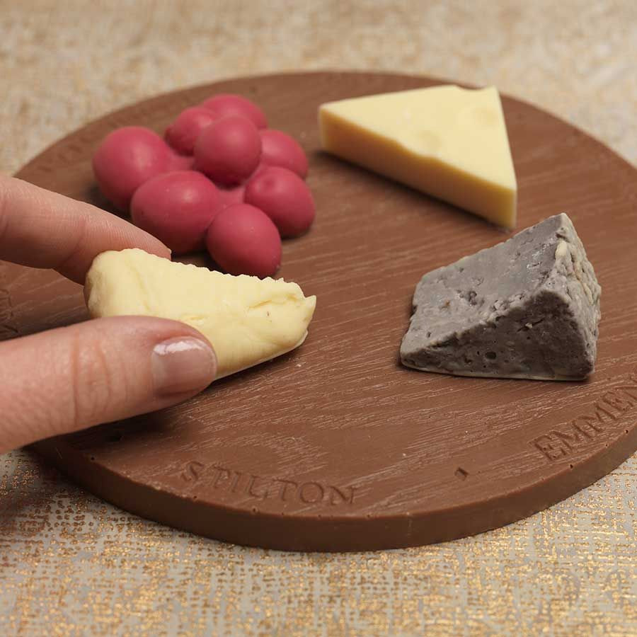 Kaasplank van chocolade
