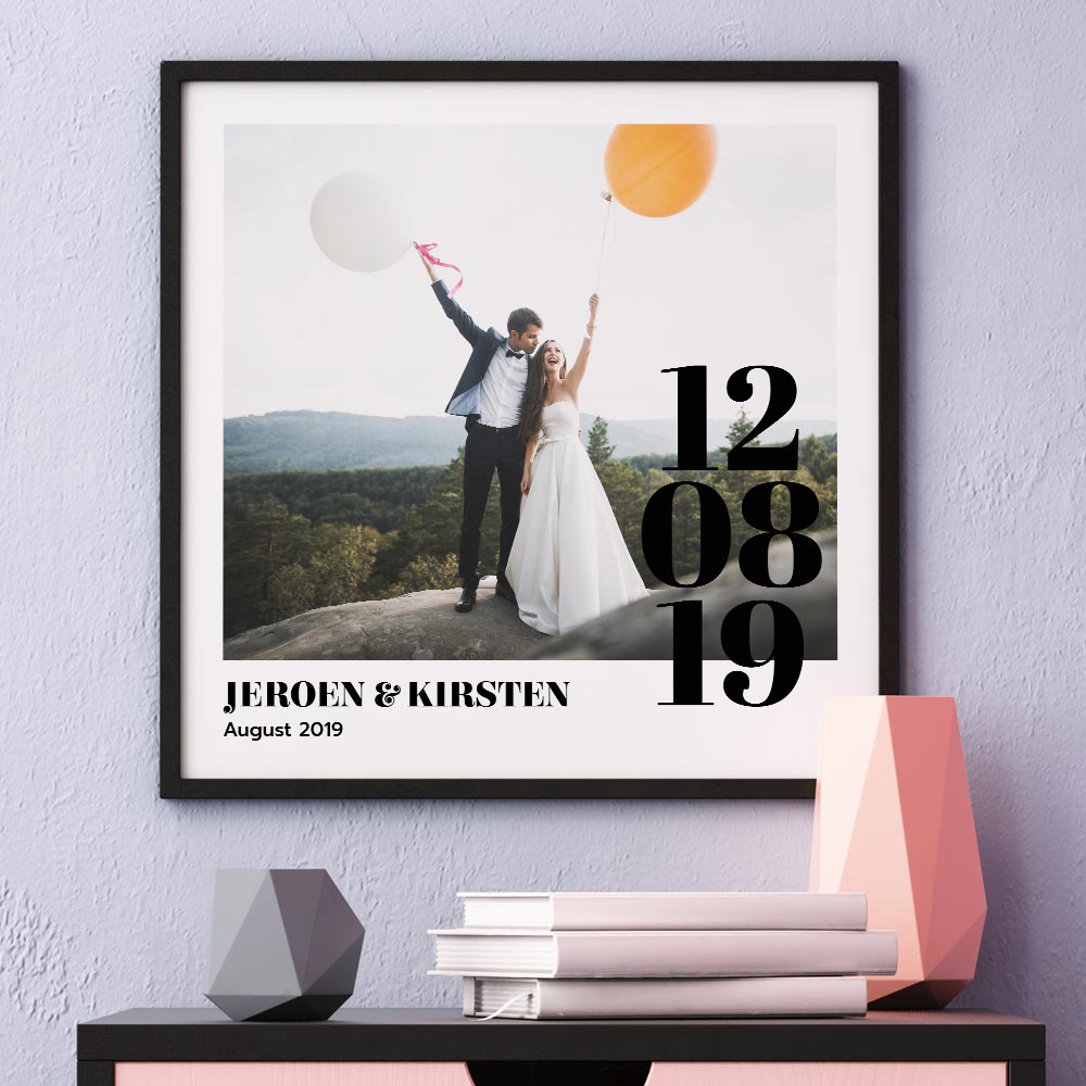 Poster met foto en tekst