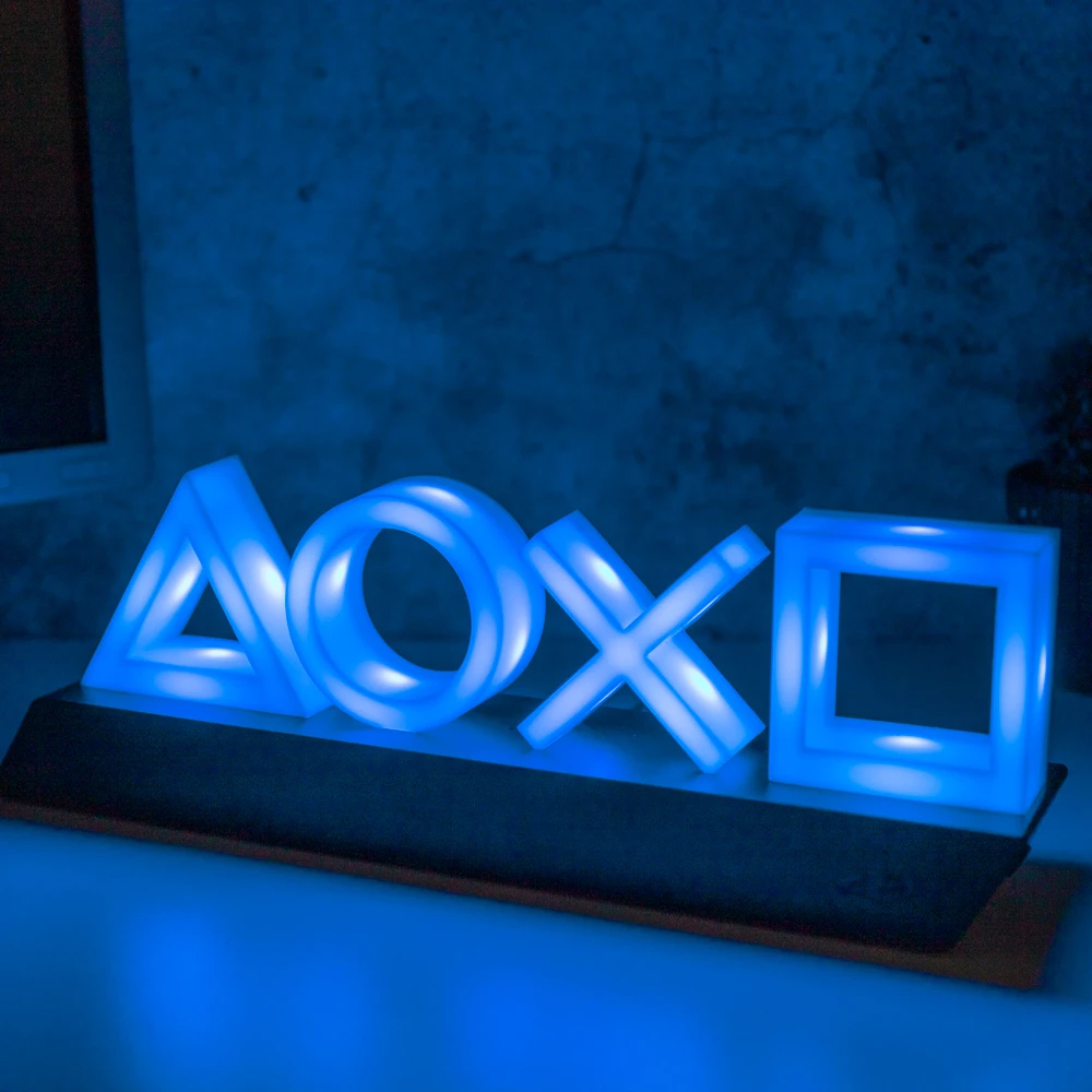 Lamp met PlayStation PS5-symbolen