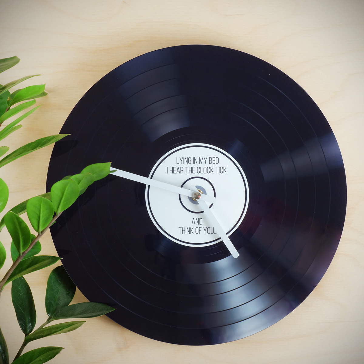 Personaliseerbare LP wandklok
