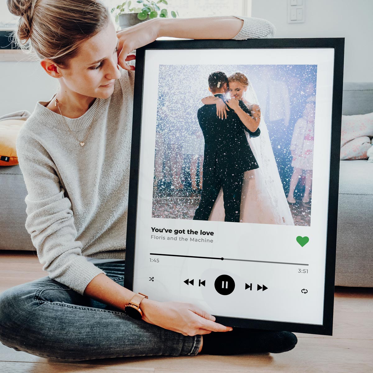 Gepersonaliseerde Poster met Foto en Songtitel