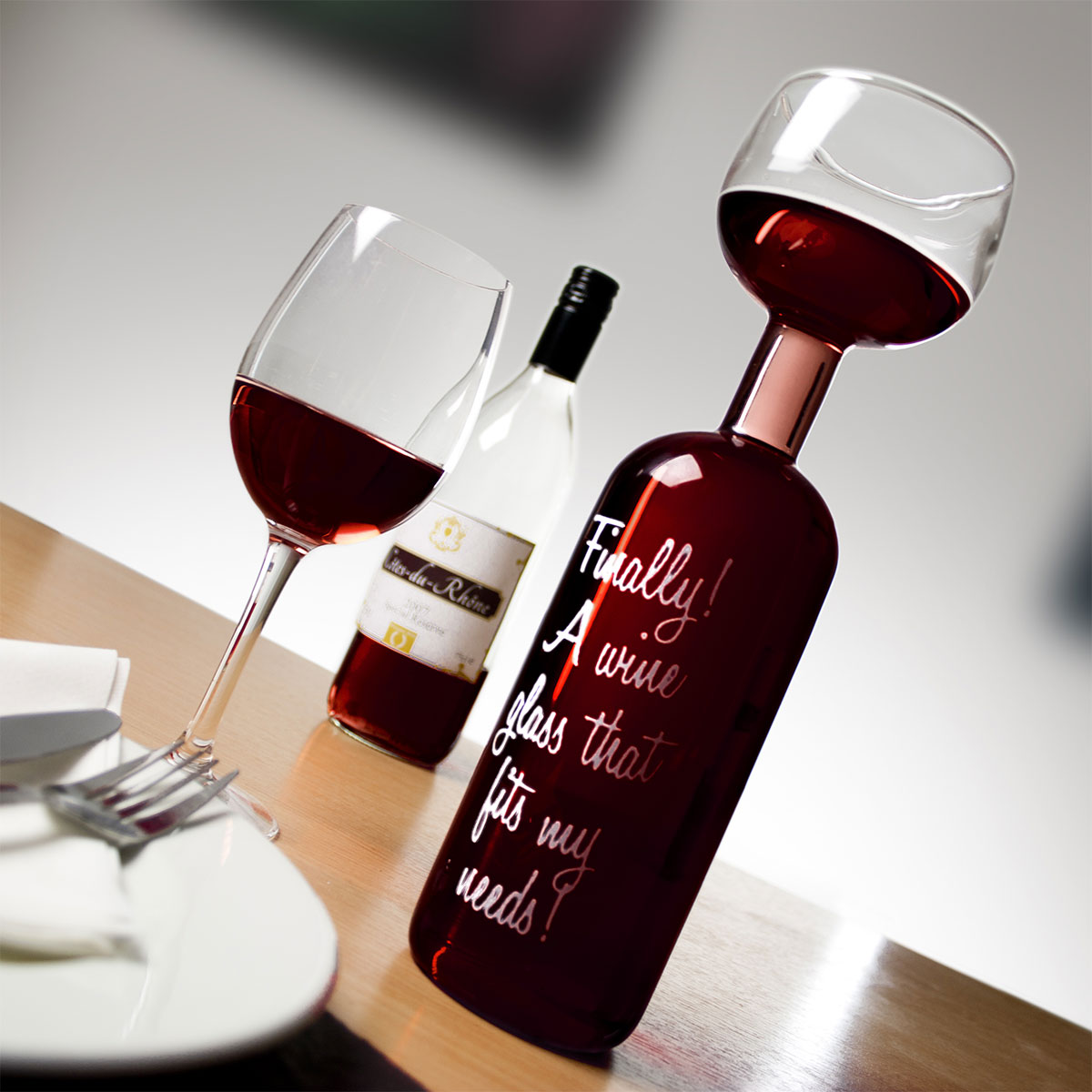 Wijnflesglas