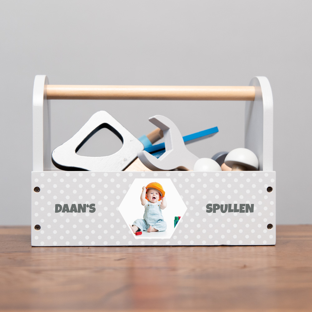 Speelgoed Gereedschapskist met Foto en Tekst