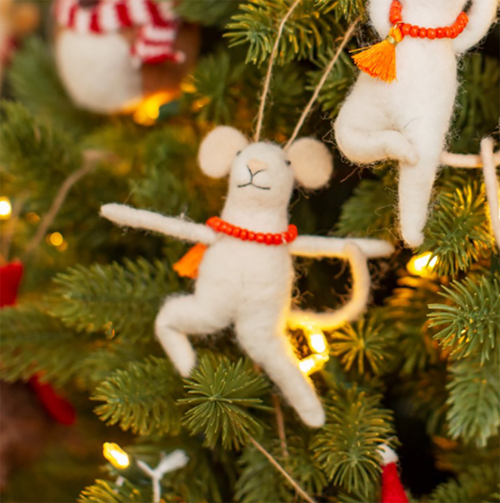Kerstbal Muizen Yoga